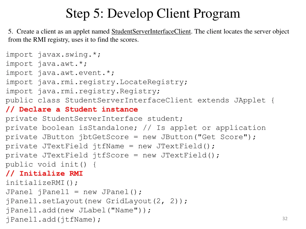 step 5 develop client program 1