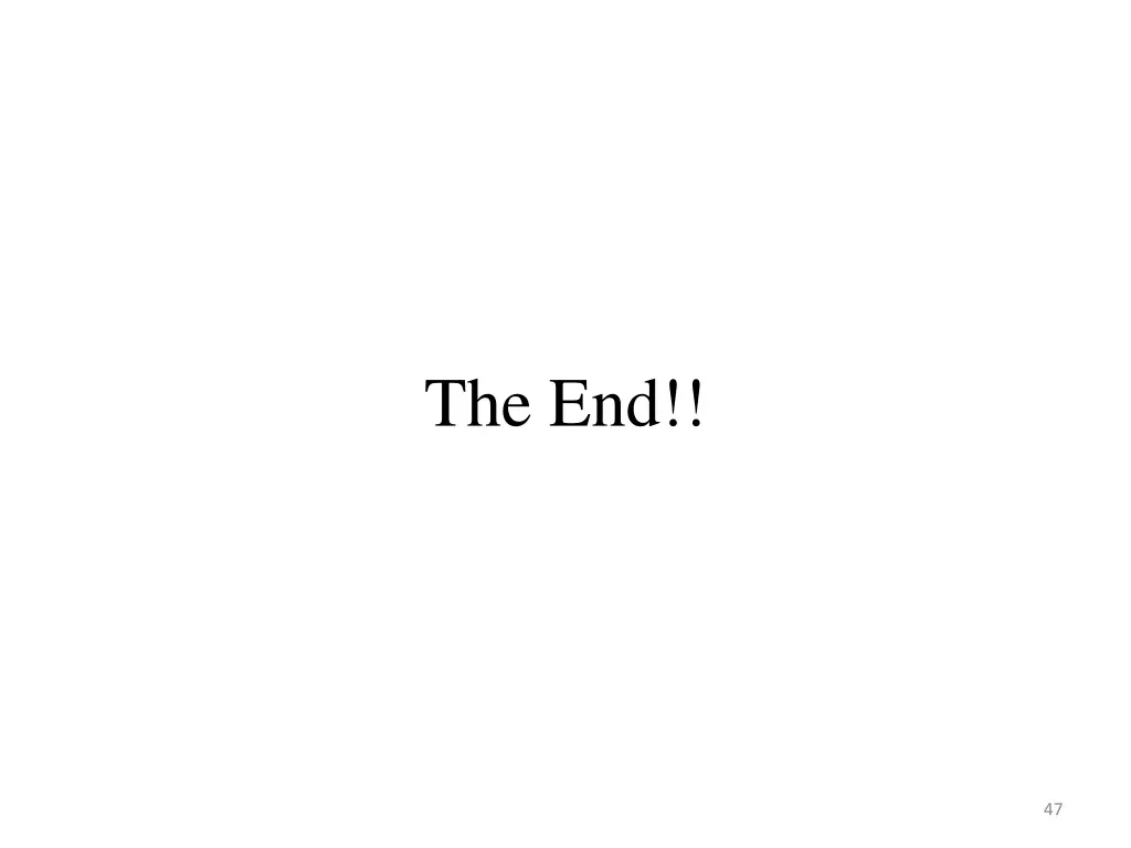 the end