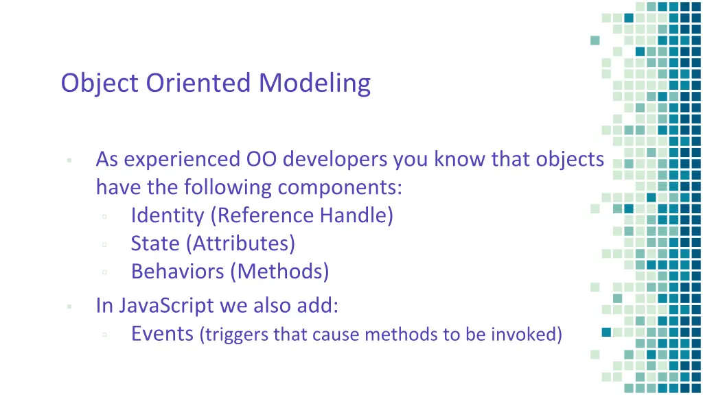 object oriented modeling