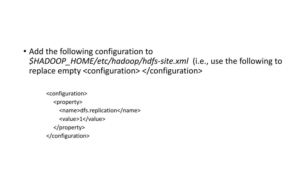 add the following configuration to hadoop home 1