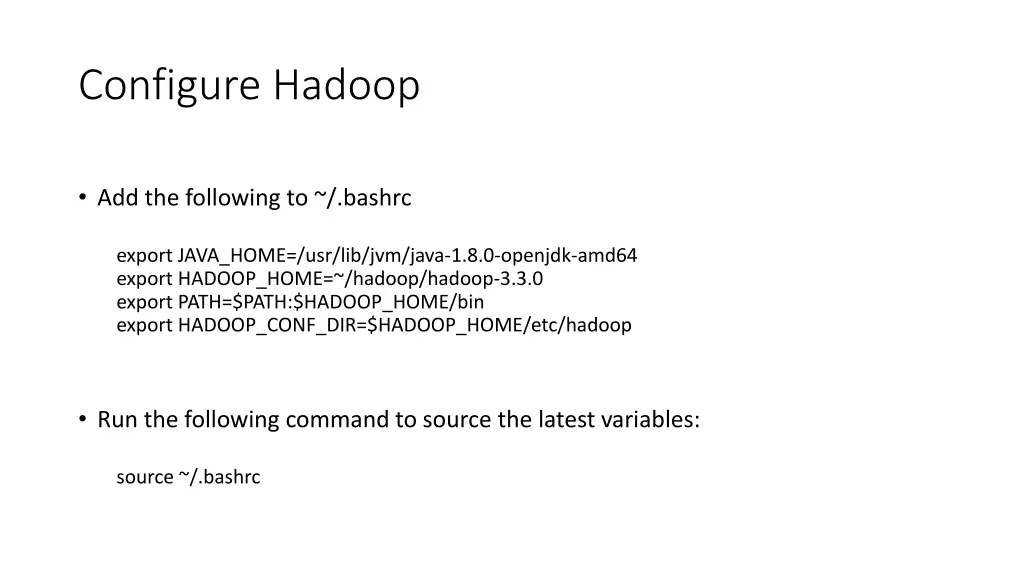 configure hadoop