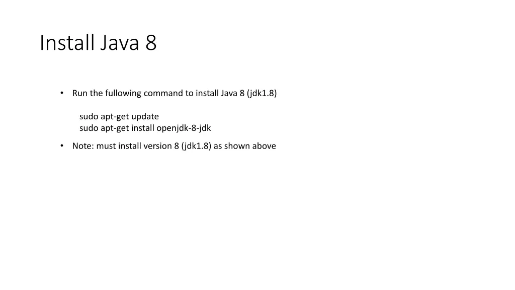 install java 8