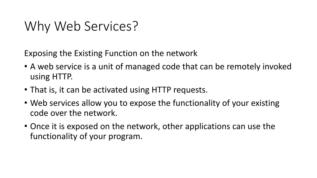 why web services