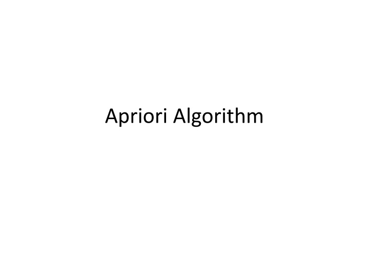 apriori algorithm