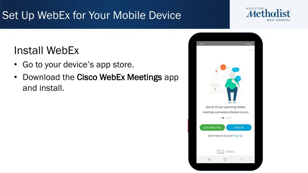 set up webex for your mobile device 1