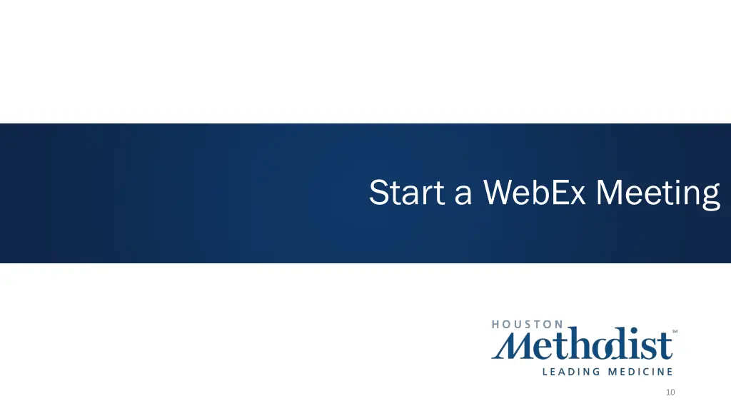 start a webex meeting