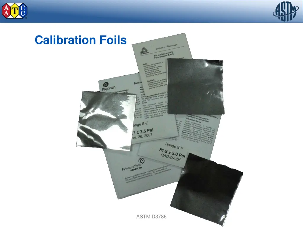 calibration foils