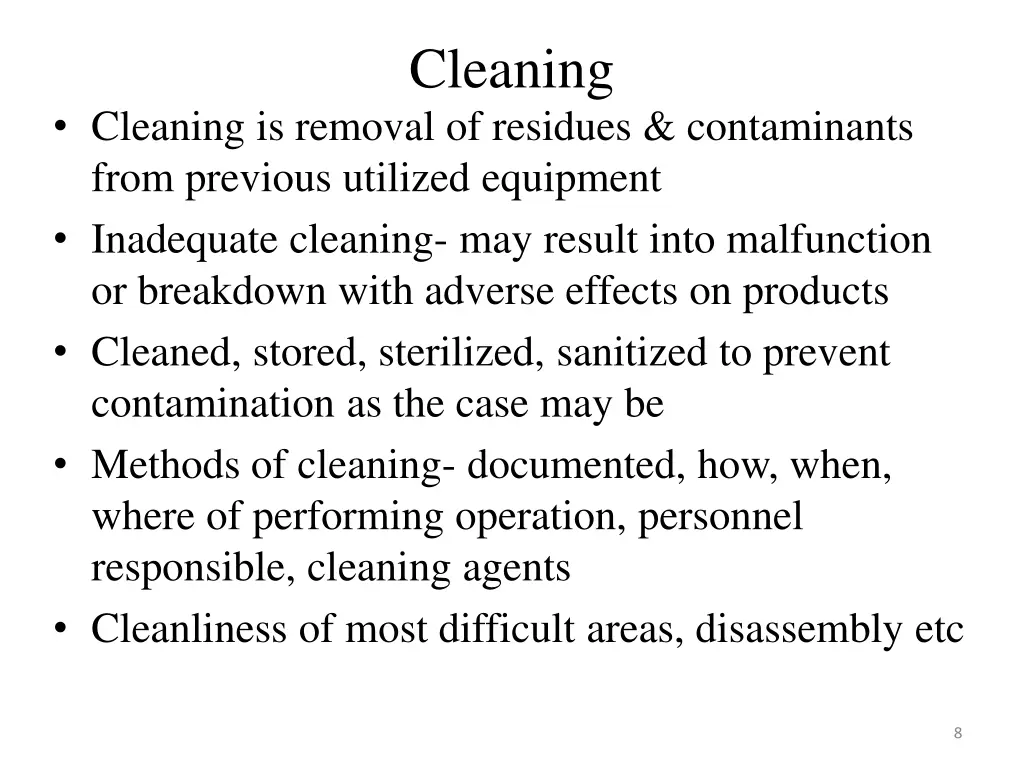 cleaning