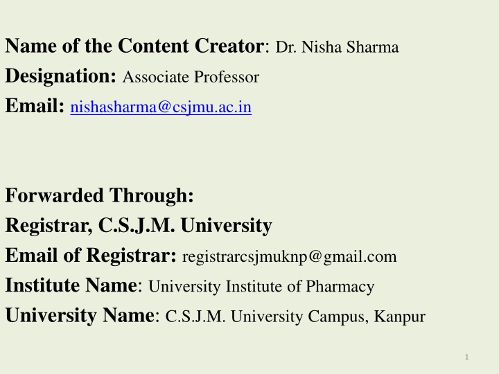 name of the content creator dr nisha sharma