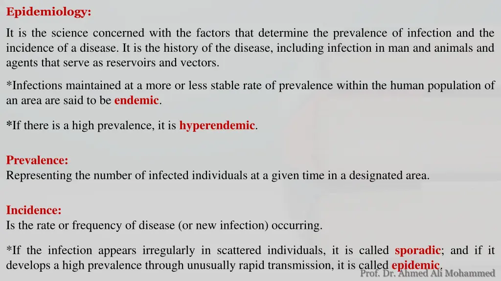 epidemiology