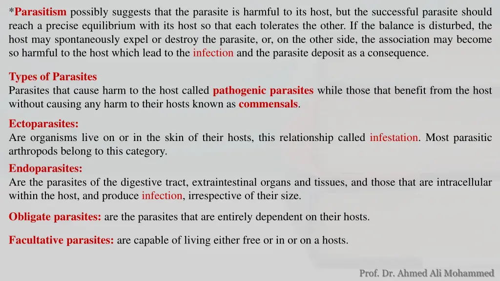 parasitism possibly suggests that the parasite