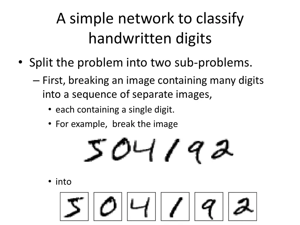 a simple network to classify handwritten digits