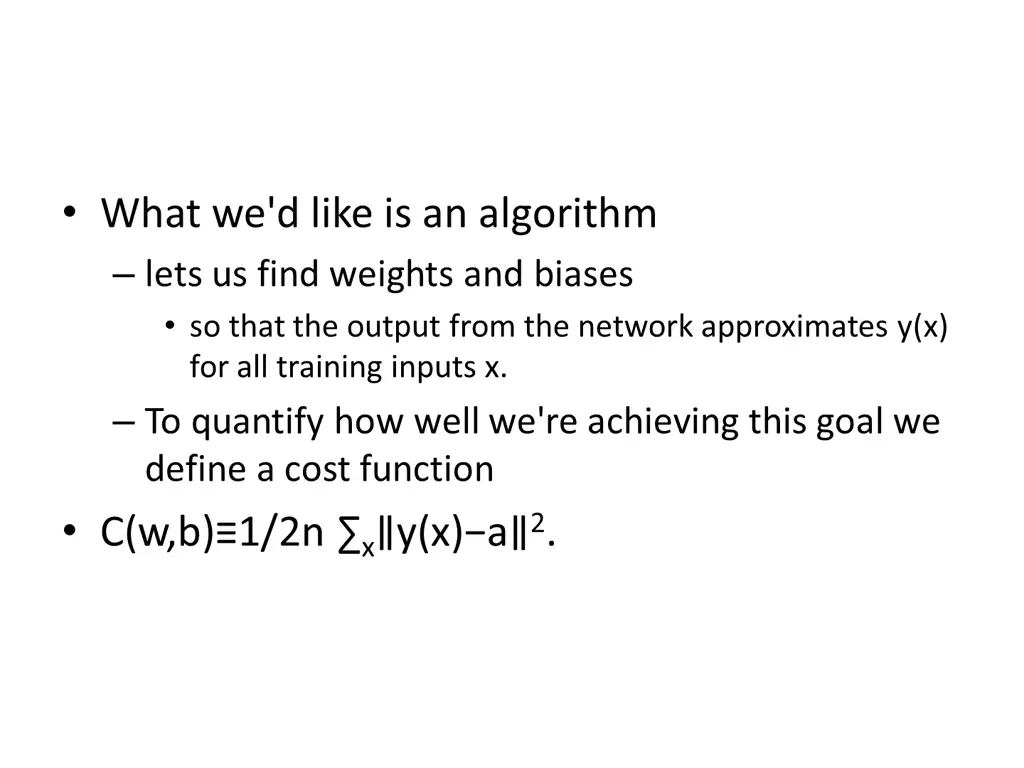 what we d like is an algorithm lets us find