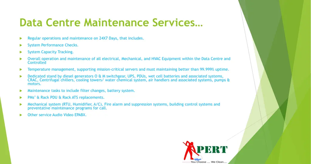 data centre maintenance services