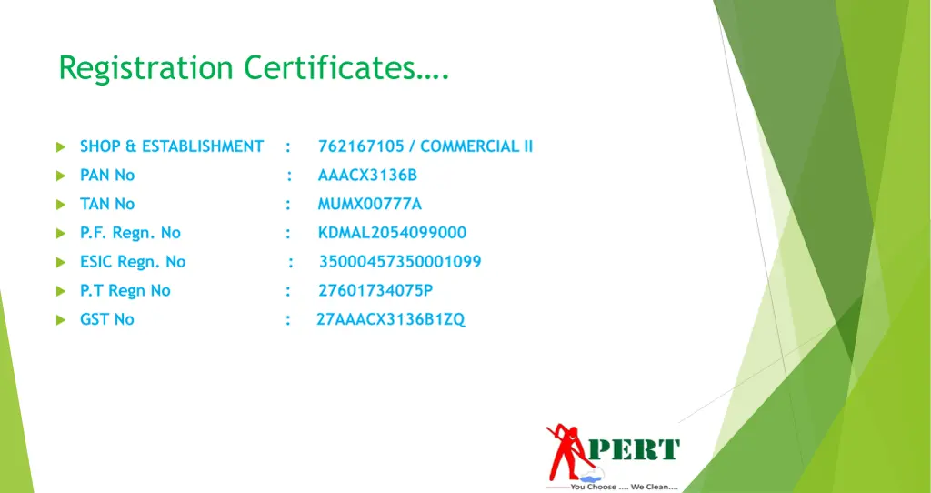 registration certificates