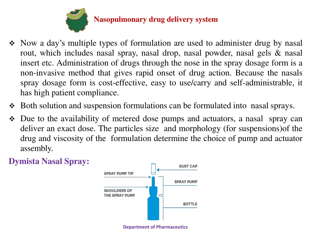 nasopulmonary drug delivery system 18