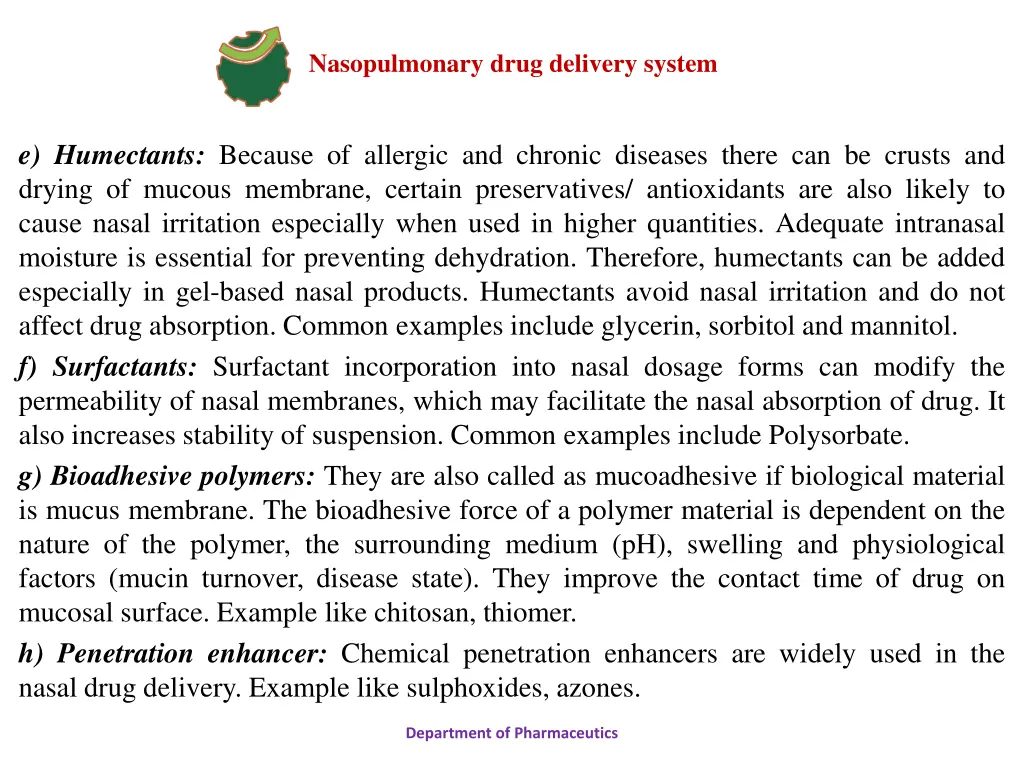 nasopulmonary drug delivery system 24