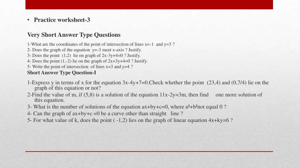 practice worksheet 3