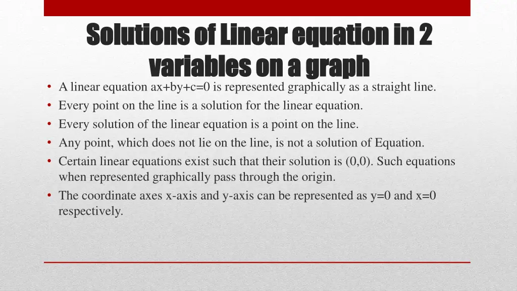 solutions of linear equation in 2 solutions