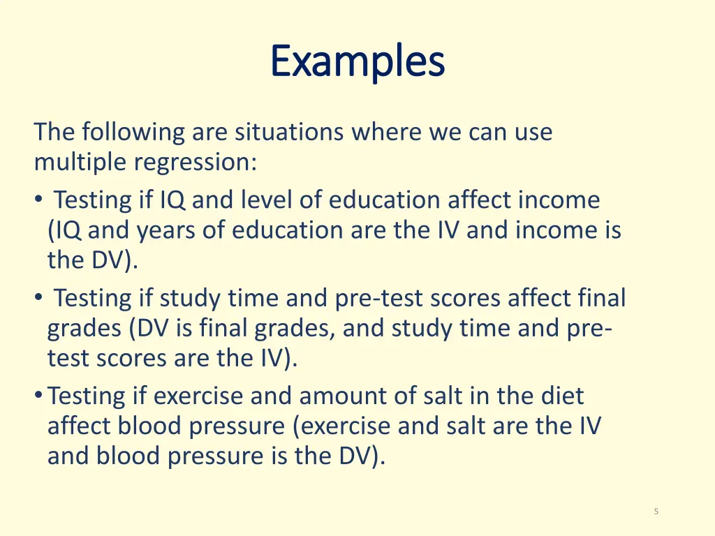 examples examples