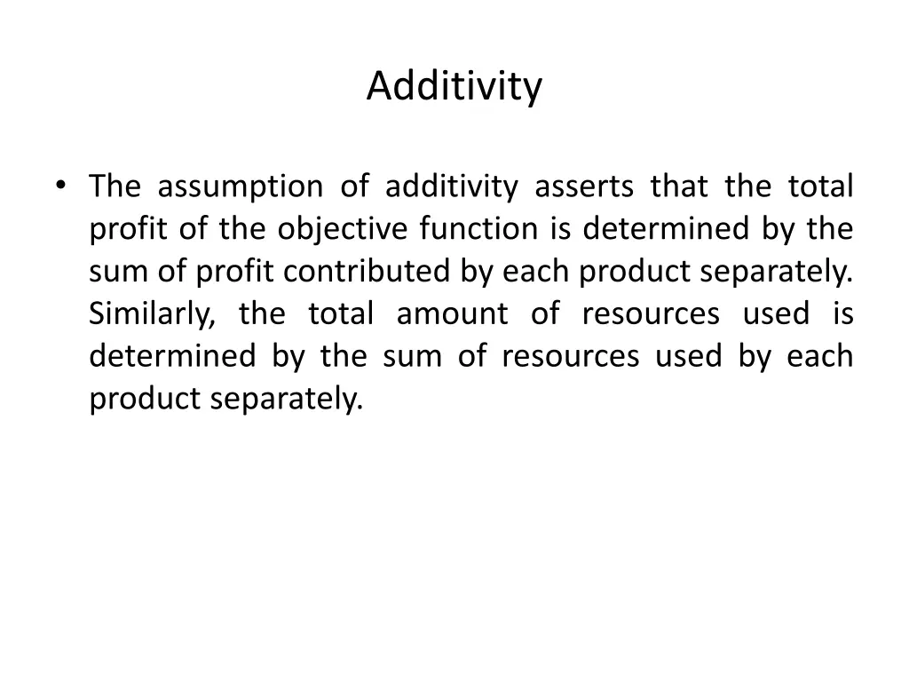 additivity