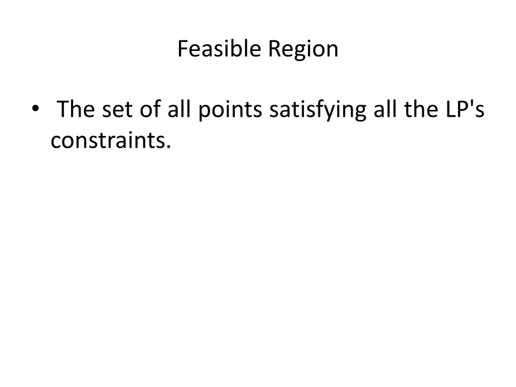 feasible region