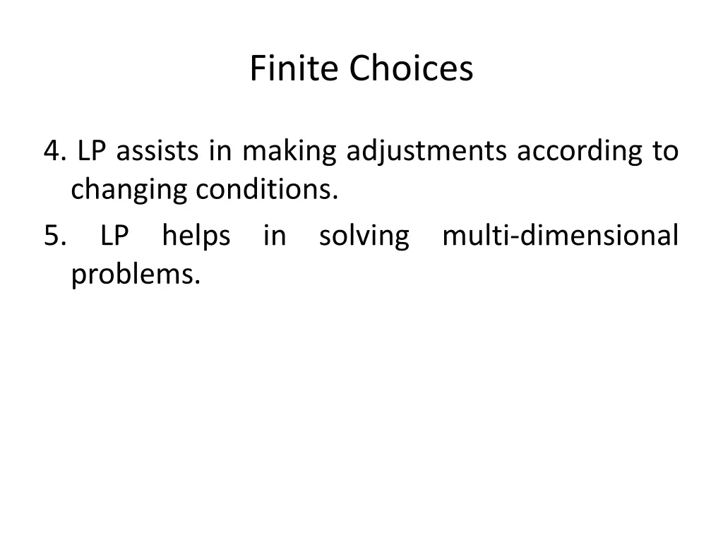 finite choices 2