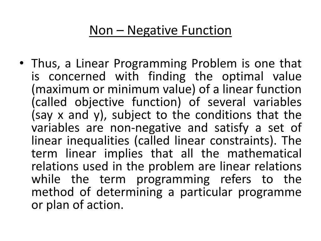 non negative function 1