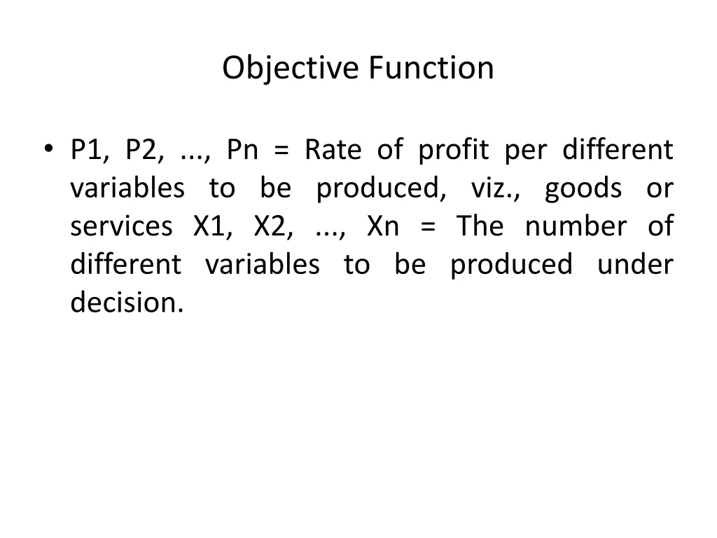 objective function 1