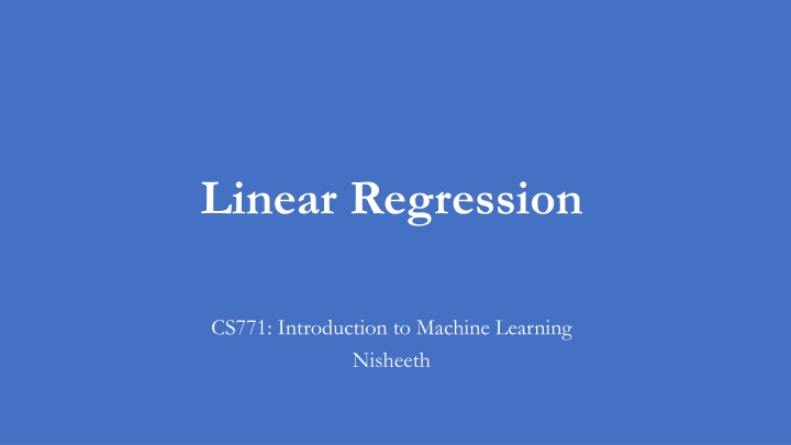 linear regression