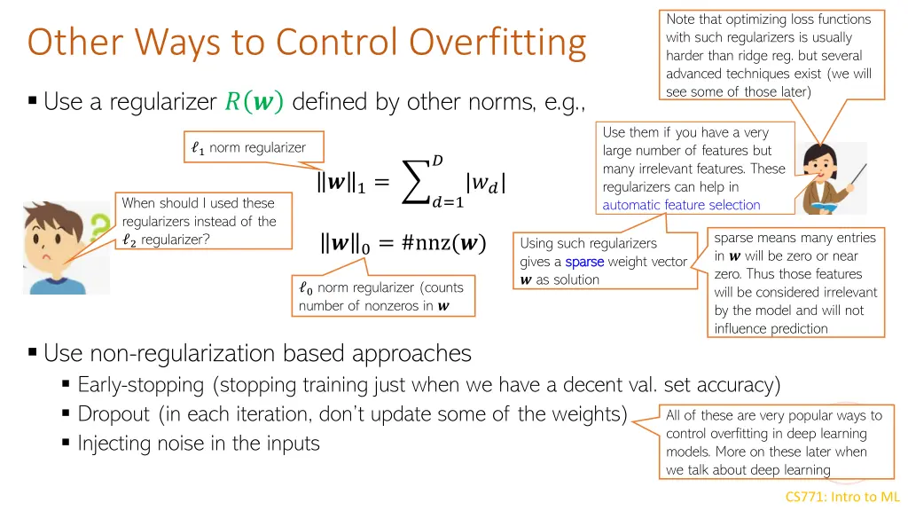 note that optimizing loss functions with such