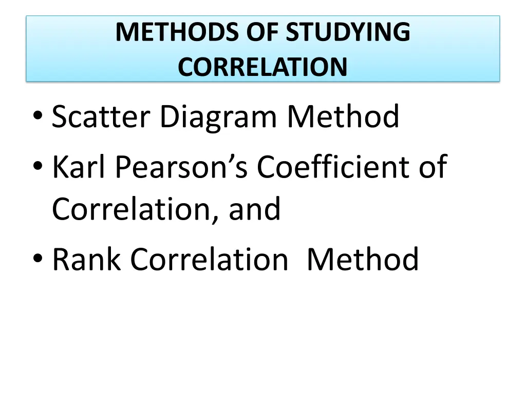 methods of studying correlation scatter diagram