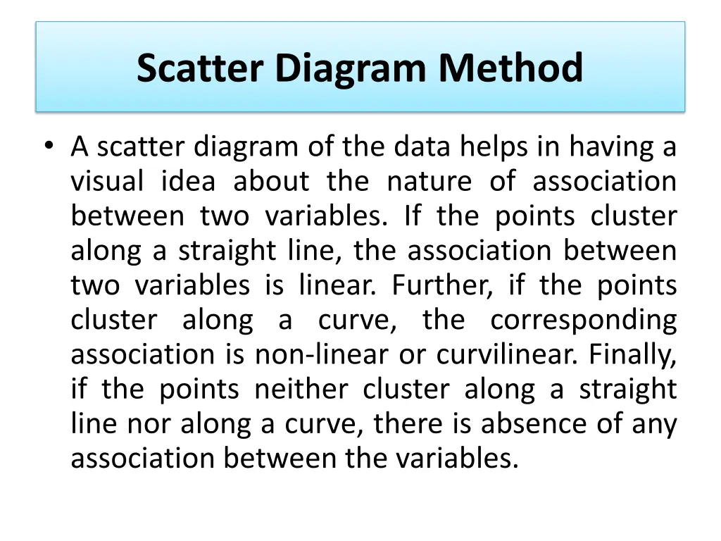 scatter diagram method