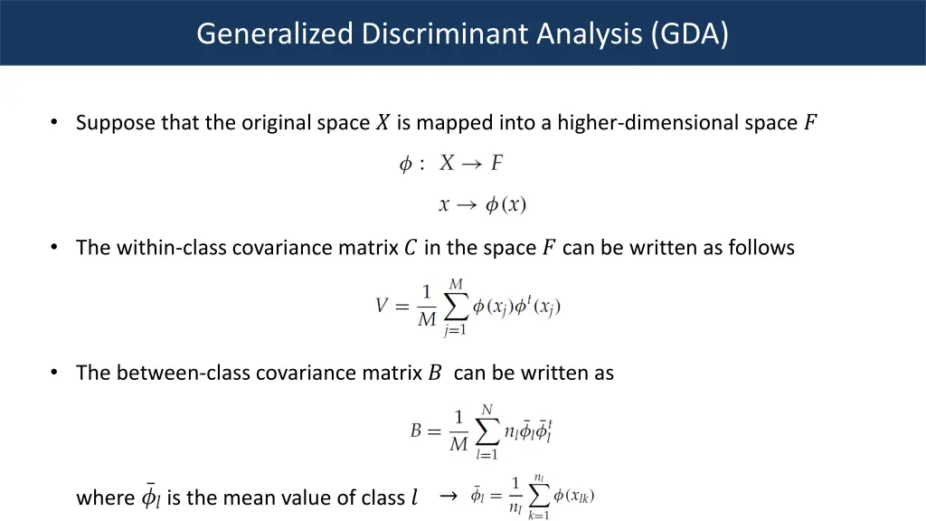 generalized discriminant analysis gda 2