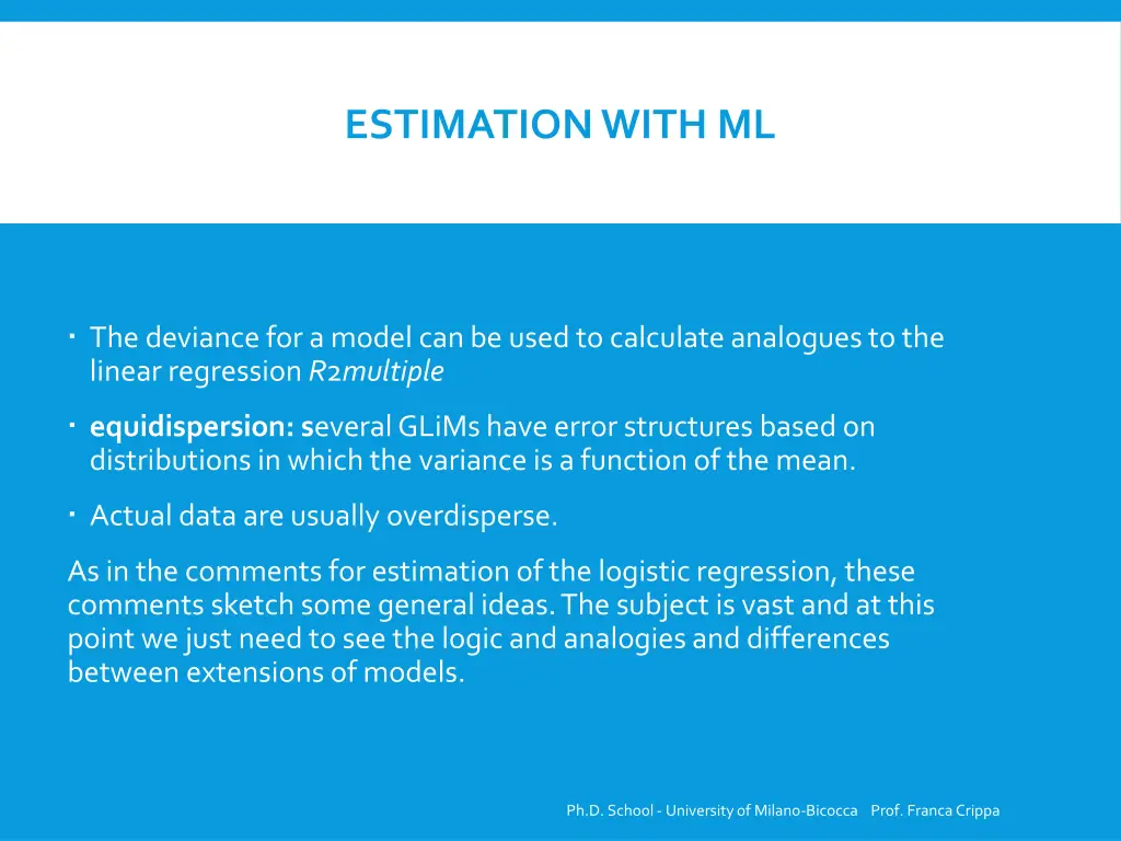 estimationwith ml