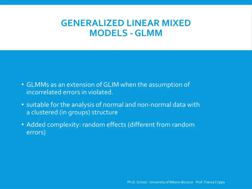 generalized linear mixed models glmm