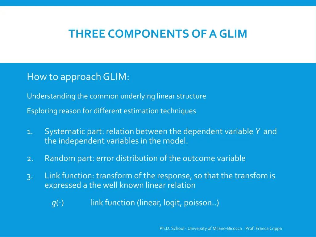 three components of a glim