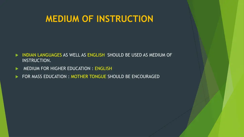 medium of instruction