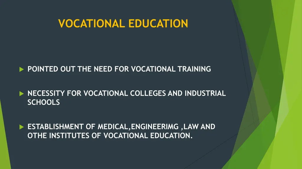 vocational education