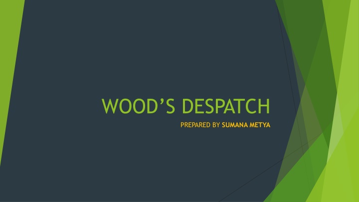 wood s despatch prepared by sumana metya