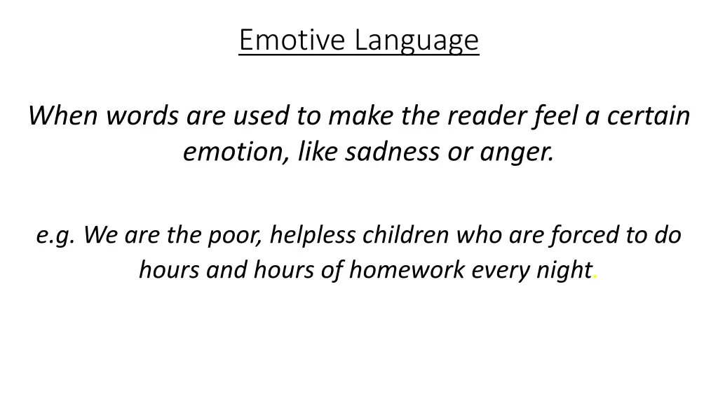 emotive language