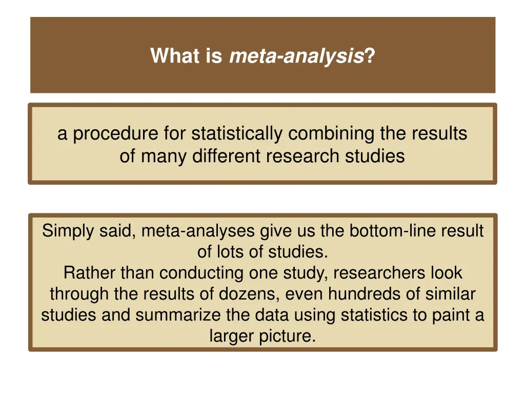 what is meta analysis