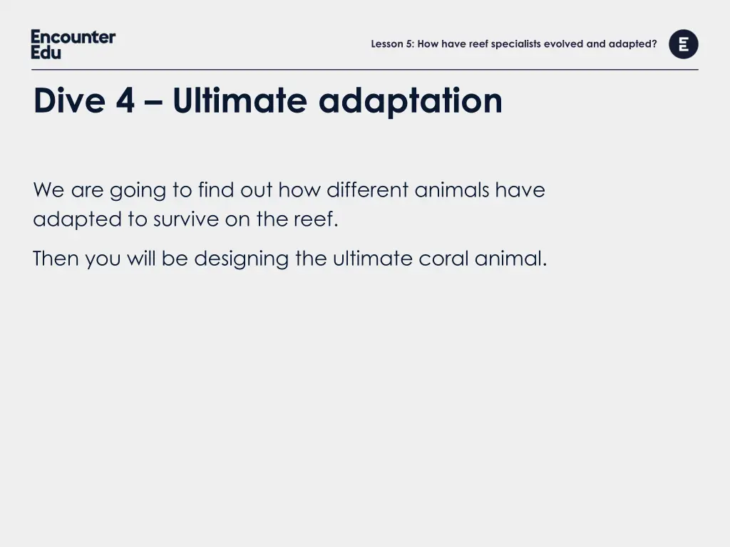 lesson 5 how have reef specialists evolved 6