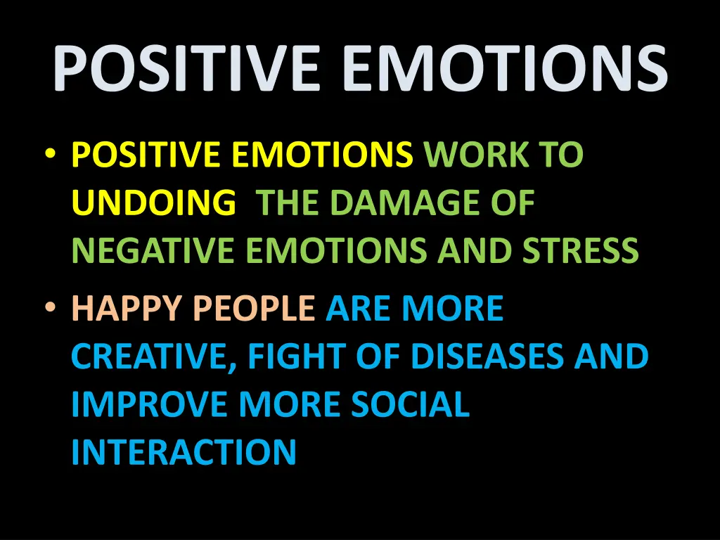 positive emotions