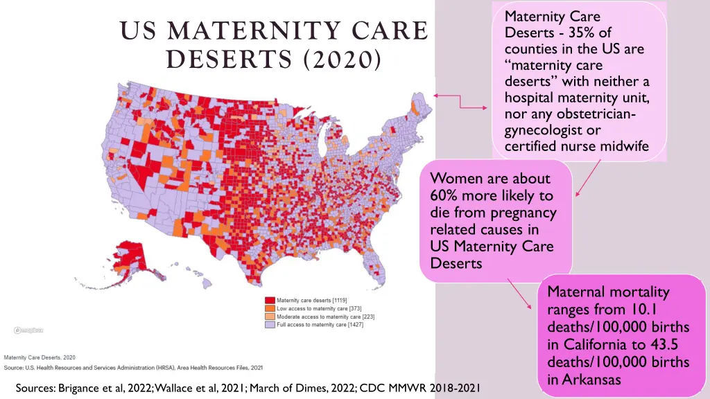 maternity care deserts 35 of counties