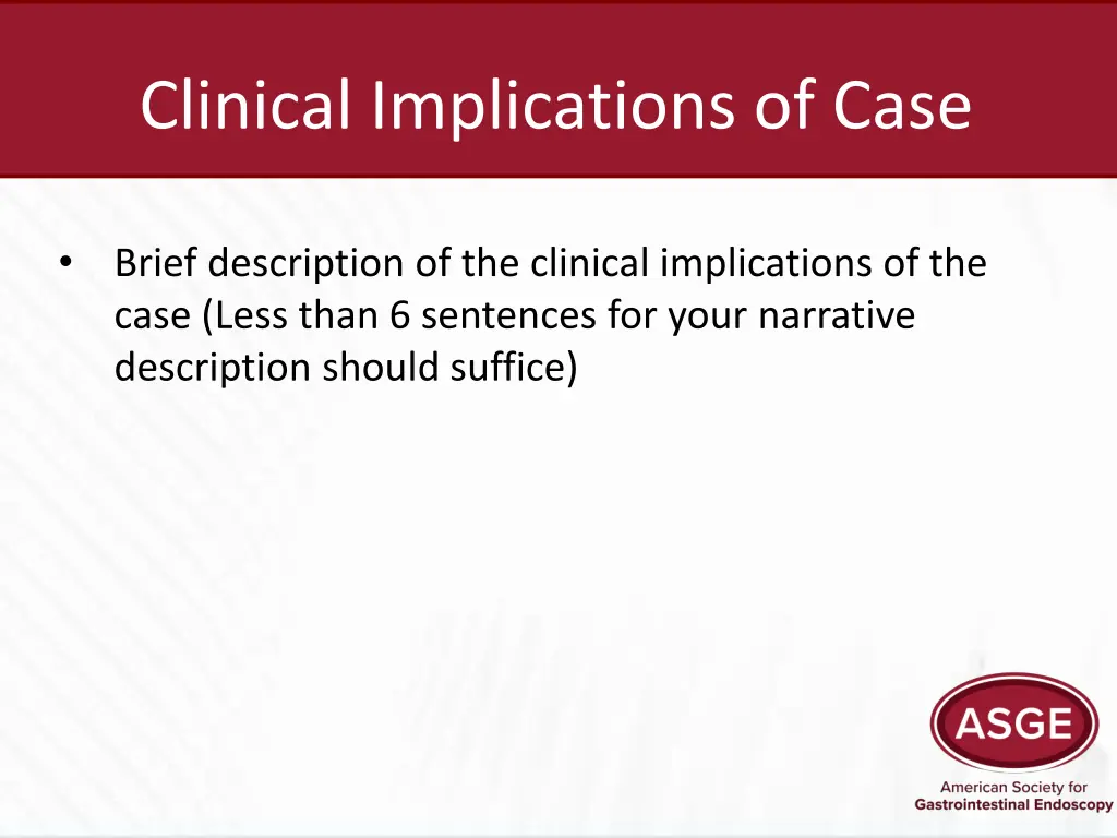 clinical implications of case