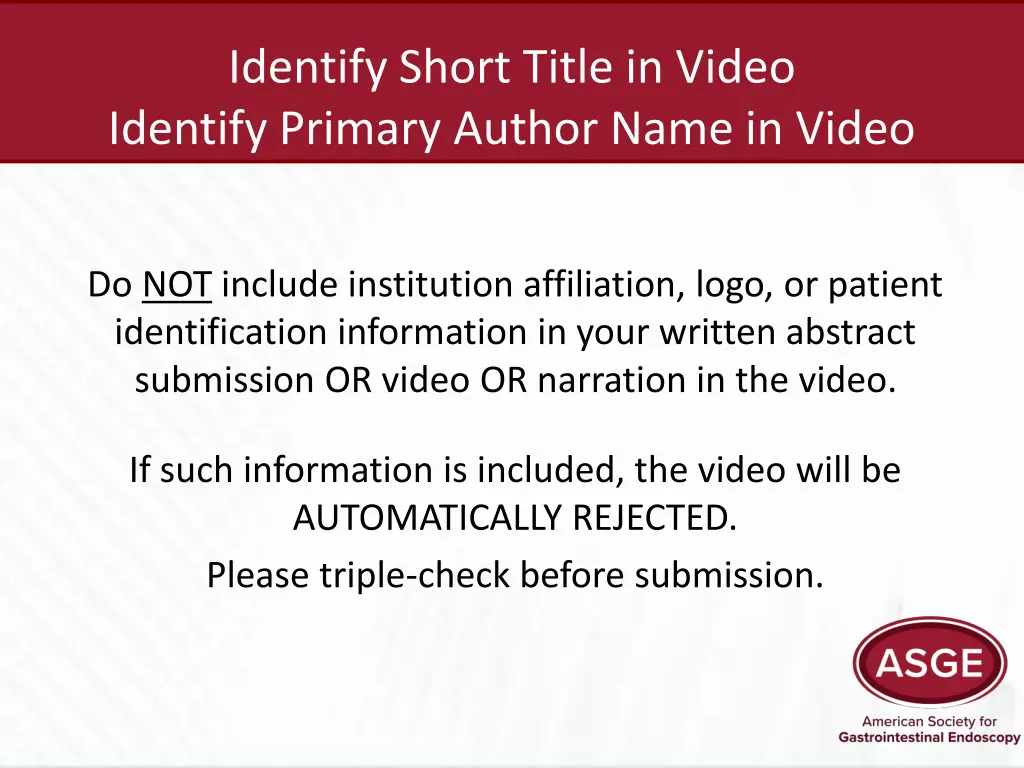 identify short title in video identify primary