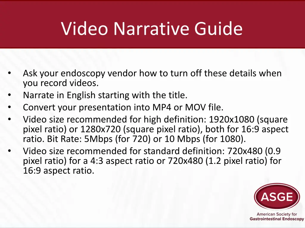 video narrative guide 1