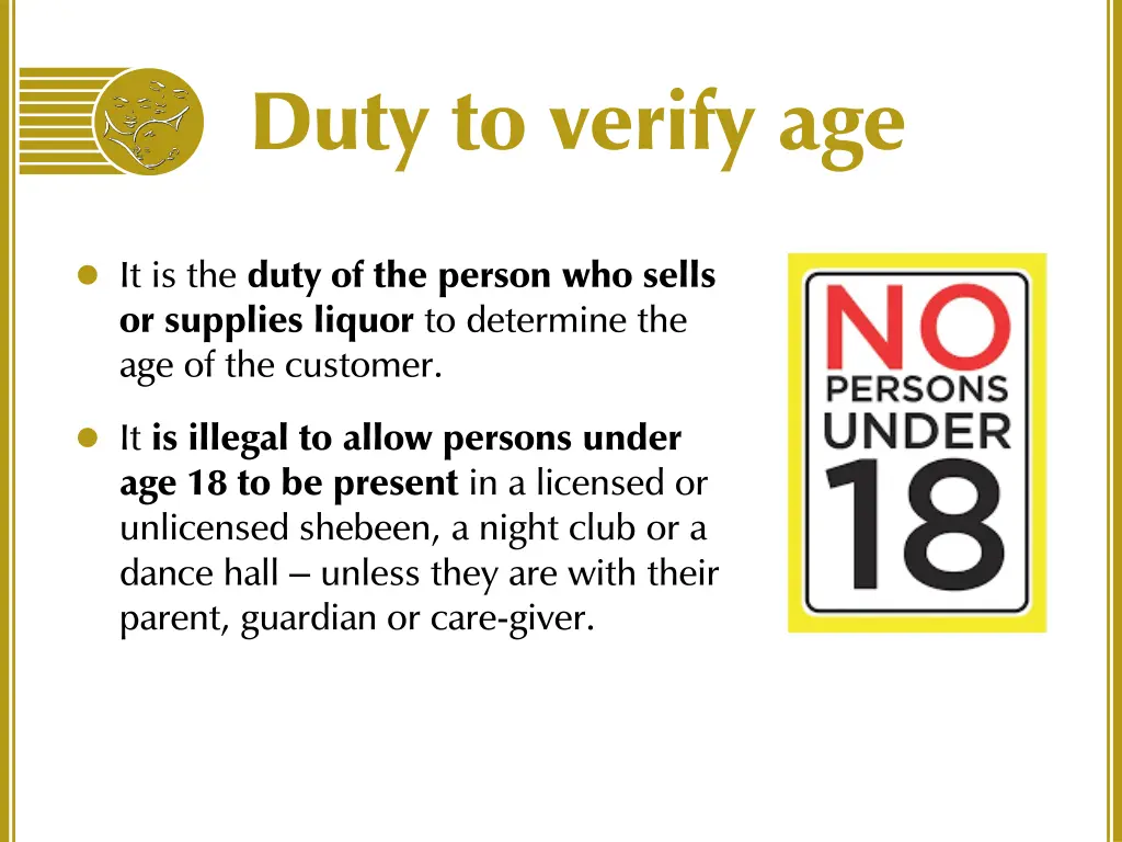 duty to verify age