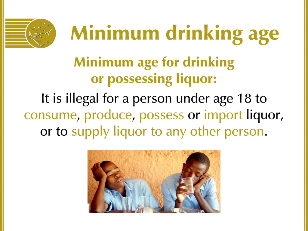 minimum drinking age